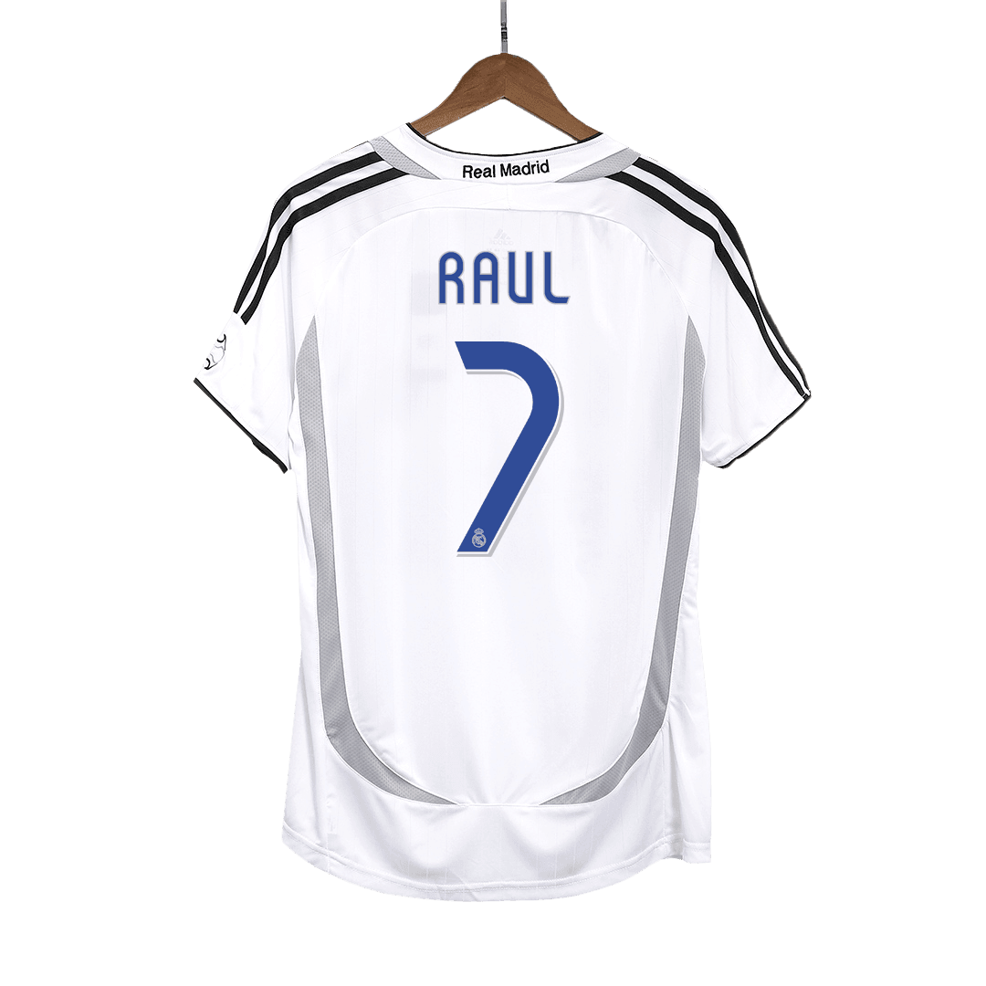 Męska Koszulka Retro Domowa Real Madrid RAUL #7 2006/07 - Topowe Koszulki Pilkarskie Sklep Internetowy