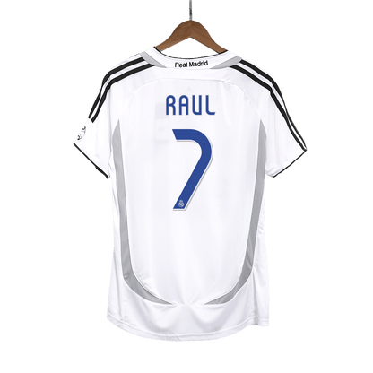 Męska Koszulka Retro Domowa Real Madrid RAUL #7 2006/07 - Topowe Koszulki Pilkarskie Sklep Internetowy