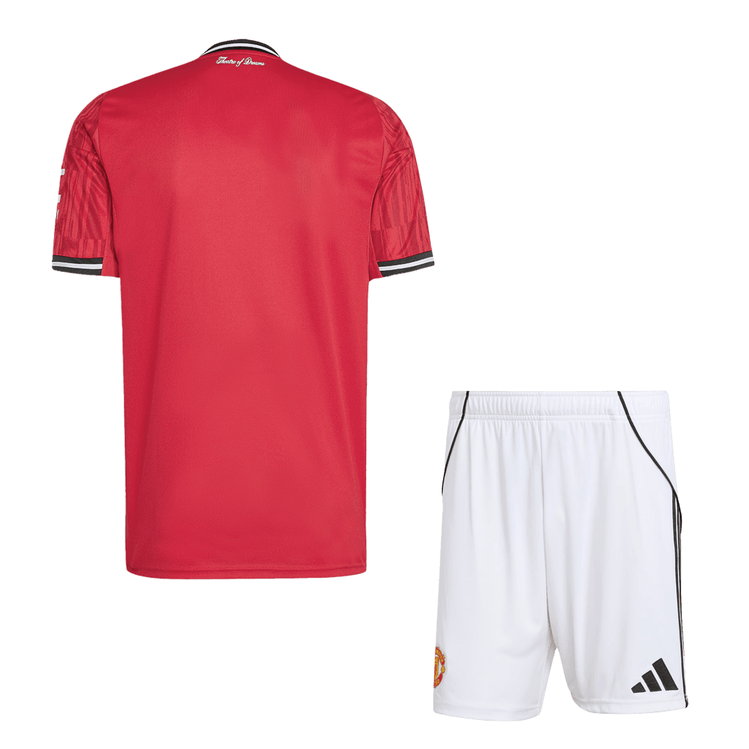 Męski Zestaw Domowy Manchester United (Koszulka+Spodenki) 2025/26 - Topowe Koszulki Pilkarskie Sklep Internetowy