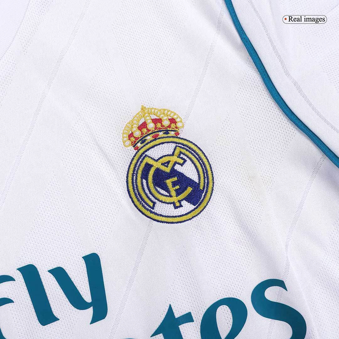 Męska Koszulka Retro Domowa Real Madryt BENZEMA #9 2017/18 - Topowe Koszulki Pilkarskie Sklep Internetowy