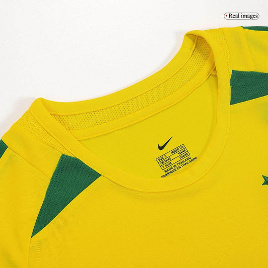 Męska Koszulka Retro Domowa Brazil CAFU #2 2002/03 - Topowe Koszulki Pilkarskie Sklep Internetowy