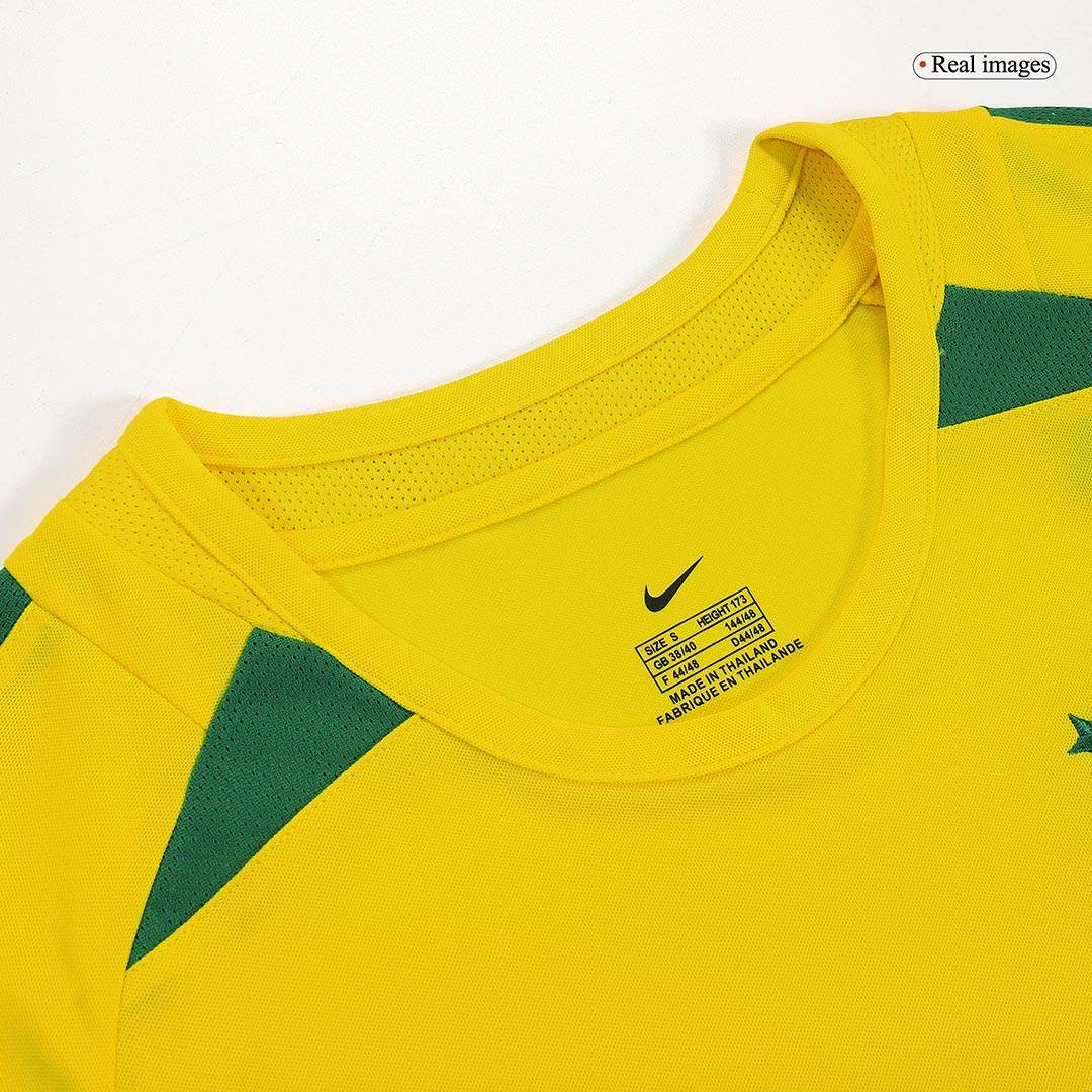 Męska Koszulka Retro Domowa Brazil 2002/03 - Topowe Koszulki Pilkarskie Sklep Internetowy
