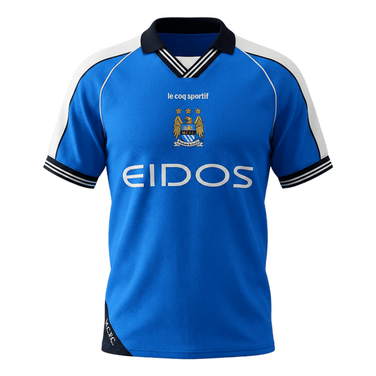 Męska Koszulka Retro Domowa Manchester City 1999/01