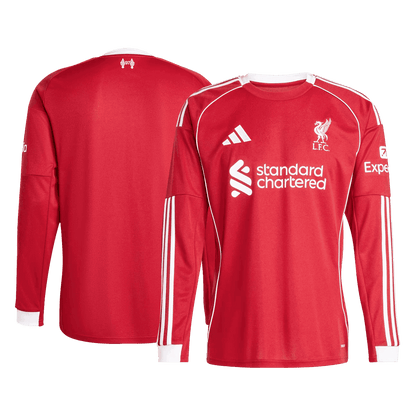 Męska Koszulka Domowa Liverpool z Długim Rękawem 25/26 - Topowe Koszulki Pilkarskie Sklep Internetowy