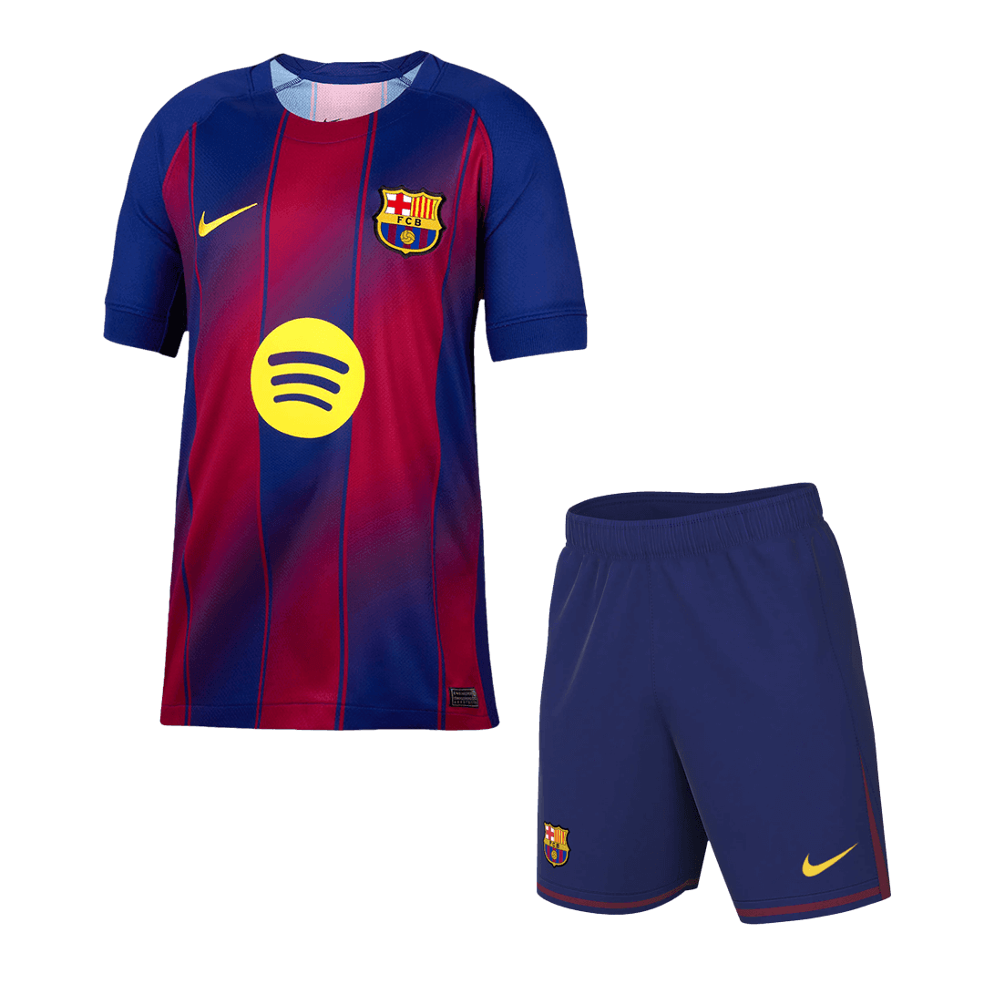 Męski Zestaw Domowy FC Barcelona (Koszulka+Spodenki) 2025/26 - Topowe Koszulki Pilkarskie Sklep Internetowy