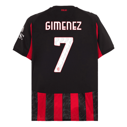 Męska Koszulka Domowa AC Milan GIMENEZ #7 2025/26 - Topowe Koszulki Pilkarskie Sklep Internetowy