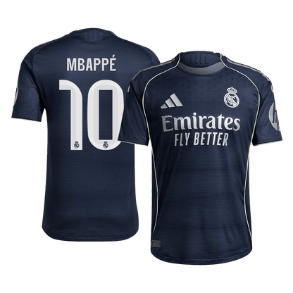 Męska Koszulka Wyjazdowa Real Madryt MBAPPÉ #10 Wersja Piłkarska 2025/26 - Slim Fit - Topowe Koszulki Pilkarskie Sklep Internetowy