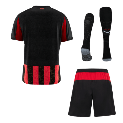 Męski Zestaw Domowa AC Milan (Koszulka + Spodenki + Skarpety) 2025/26 [PREMIUM]