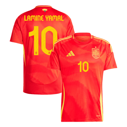 Męska Koszulka Domowa Hiszpania LAMINE YAMAL #10 EURO 2024 - Topowe Koszulki Pilkarskie Sklep Internetowy