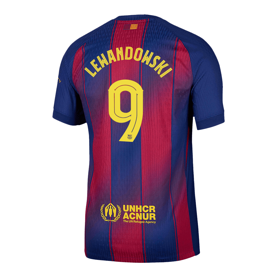 Męska Koszulka Domowa Barcelona LEWANDOWSKI #9 Wersja Piłkarska 2025/26 - UCL - Slim Fit - Topowe Koszulki Pilkarskie Sklep Internetowy