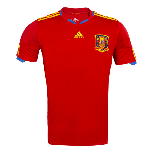 Męska Koszulka Retro Domowa Spain World Cup 2010 - Topowe Koszulki Pilkarskie Sklep Internetowy