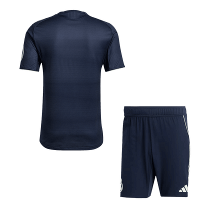 Męski Zestaw Wyjazdowy Real Madryt Wersja Piłkarska (Koszulka+Spodenki) 2025/26 - Slim Fit - Topowe Koszulki Pilkarskie Sklep Internetowy