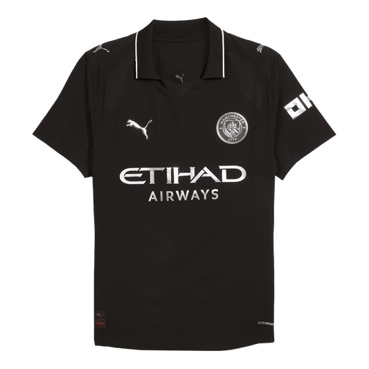 Męska Koszulka Wyjazdowa Manchester City RODRIGO #16 Wersja Piłkarska 2025/26 - Slim Fit - Topowe Koszulki Pilkarskie Sklep Internetowy