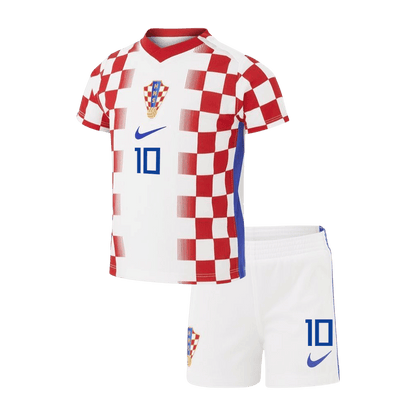 Dziecięcy zestaw Chorwacji domowa MODRIĆ #10 (Koszulka+Spodenki) - Mundial 2026
