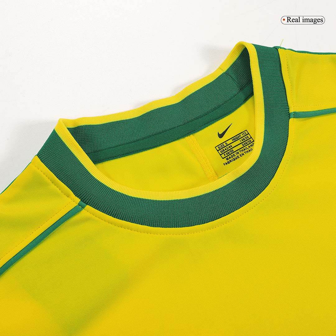 Męska Koszulka Retro Domowa Brazylia RIVALDO #10 1998 - World Cup - Topowe Koszulki Pilkarskie Sklep Internetowy