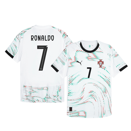 Męska Koszulka Wyjazdowa Portugalia RONALDO #7 Wersja Piłkarska 2025 - Topowe Koszulki Pilkarskie Sklep Internetowy