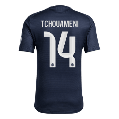 Męska Koszulka Wyjazdowa Real Madrid TCHOUAMENI #14 Wersja Piłkarska 2025/26 - Slim Fit - Topowe Koszulki Pilkarskie Sklep Internetowy