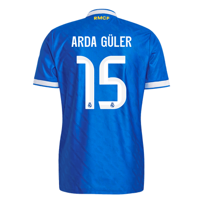 Męska Koszulka Trzecia Wyjazdowa Real Madrid ARDA GÜLER #15 Wersja Piłkarska 2025/26 - Slim Fit