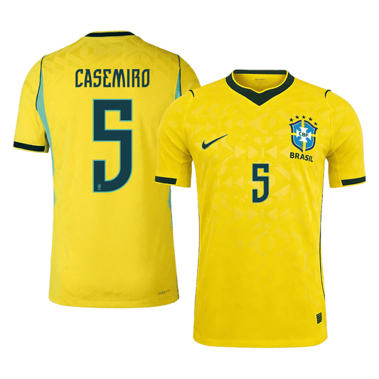 Męska koszulka Brazylii domowa CASEMIRO #5 wersja zawodnicza - Mundial 2026