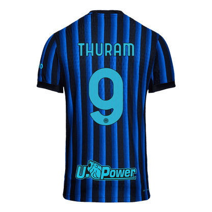 Męska Koszulka Domowa Inter Milan THURAM #9 Wersja Piłkarska 2025/26 - Slim Fit - Topowe Koszulki Pilkarskie Sklep Internetowy