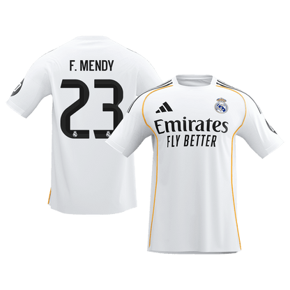 Męska Koszulka Domowa Real Madrid F.MENDY #23 2025/26 [PREMIUM] - Topowe Koszulki Pilkarskie Sklep Internetowy