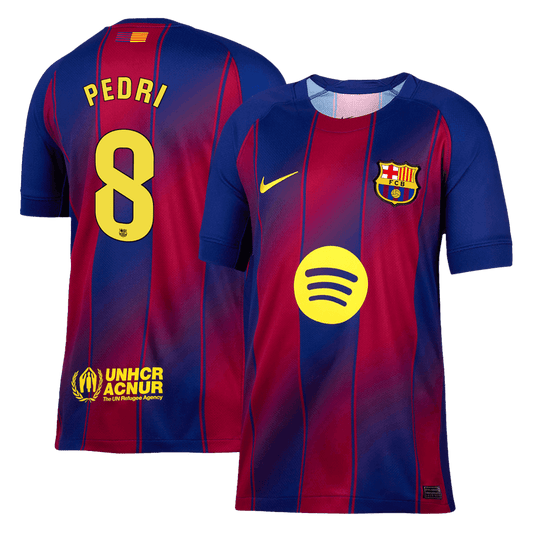 Męska Koszulka Domowa Barcelona PEDRI #8 2025/26 - Topowe Koszulki Pilkarskie Sklep Internetowy