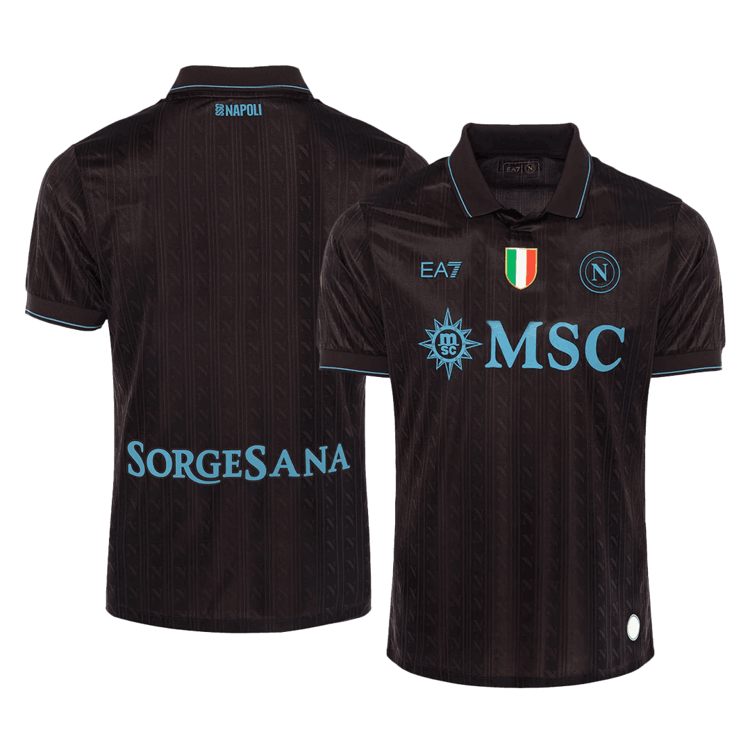 Męska Koszulka Trzecia Wyjazdowa Napoli Wersja Piłkarska 2025/26 - Slim Fit - Topowe Koszulki Pilkarskie Sklep Internetowy
