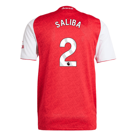 Męska Koszulka Domowa Arsenal SALIBA #2 Wersja Piłkarska 2025/26 - Slim Fit - Topowe Koszulki Pilkarskie Sklep Internetowy