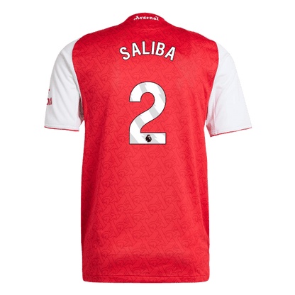 Męska Koszulka Domowa Arsenal SALIBA #2 Wersja Piłkarska 2025/26 - Slim Fit - Topowe Koszulki Pilkarskie Sklep Internetowy