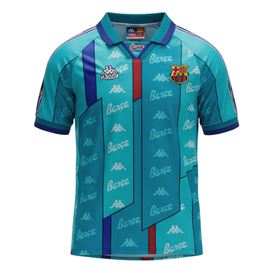 Męska Koszulka Retro Wyjazdowa Barcelona 1996/97