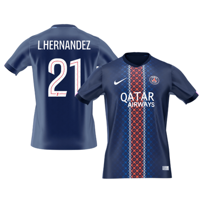 Męska Koszulka Domowa PSG L.HERNANDEZ #21 2025/26 [PREMIUM]