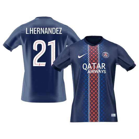 Męska Koszulka Domowa PSG L.HERNANDEZ #21 2025/26 [PREMIUM]