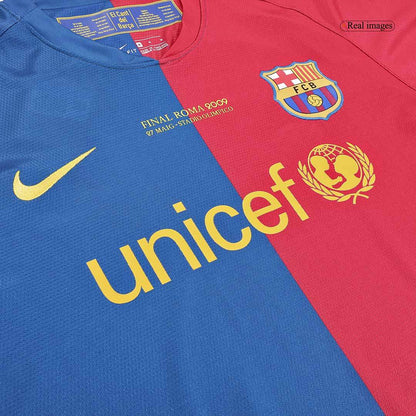 Koszulka Retro Domowa Barcelona Długi Rękaw 2008/09 - UCL Final - Topowe Koszulki Pilkarskie Sklep Internetowy