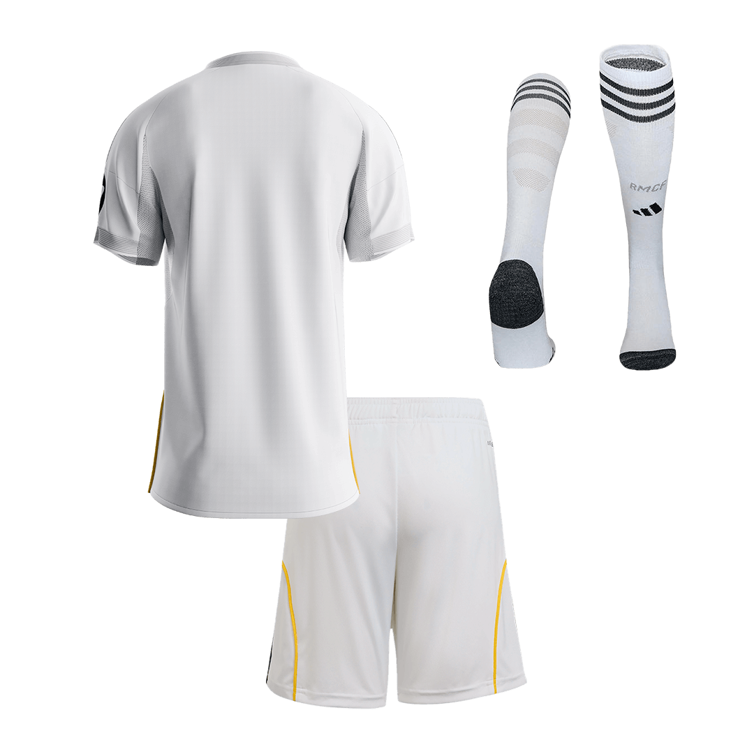 Dziecięcy Zestaw Domowa Real Madrid (Koszulka + Spodenki + Skarpety) 2025/26 [PREMIUM]