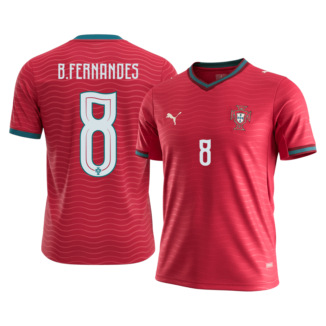 Męska koszulka Portugalii domowa B.FERNANDES #8 – Mundial 2026 [PREMIUM]