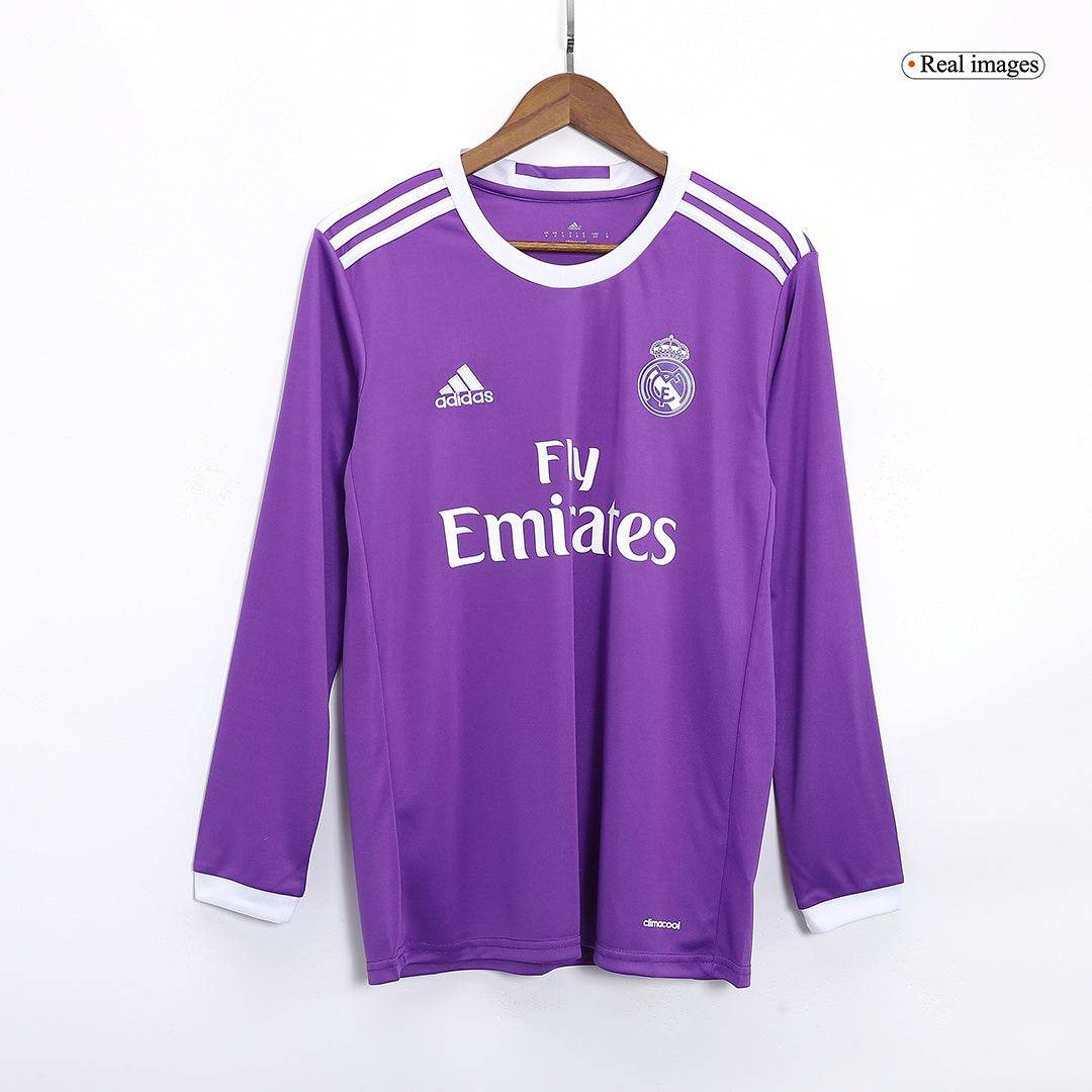 Męska Koszulka Retro Wyjazdowa Real Madrid MODRIĆ #19 2016/17 z Długim Rękawem - Topowe Koszulki Pilkarskie Sklep Internetowy