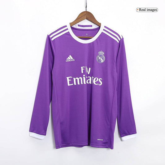 Męska Koszulka Retro Wyjazdowa Real Madrid KROOS #8 2016/17 z Długim Rękawem - Topowe Koszulki Pilkarskie Sklep Internetowy