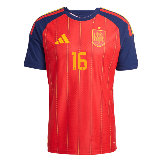 Męska koszulka Hiszpanii domowa RODRIGO #16 wersja zawodnicza - Mundial 2026