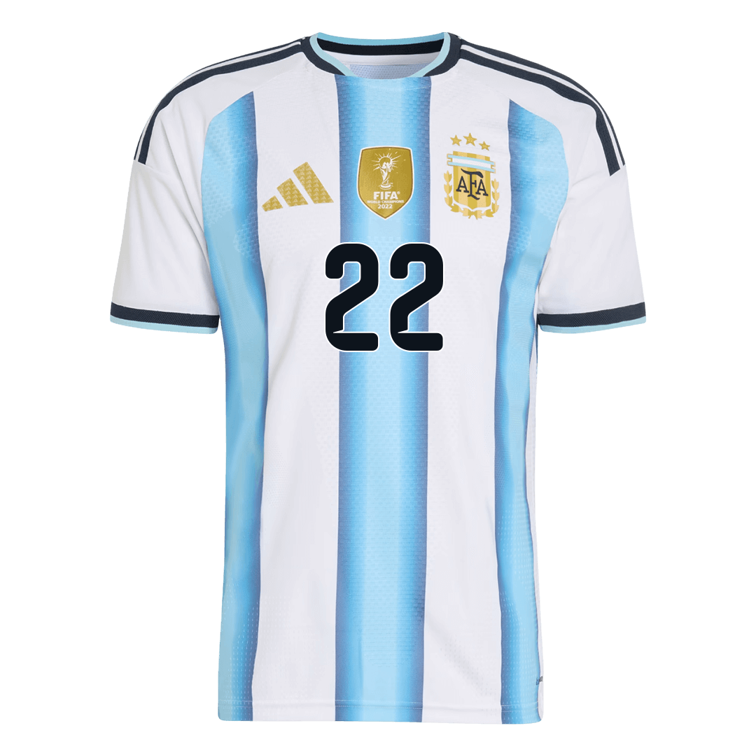 Męska Koszulka Domowa Argentina L.MARTÍNEZ #22 Wersja Piłkarska World Cup 2026 - Slim Fit