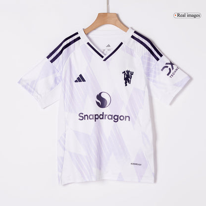 Dziecięcy Zestaw Wyjazdowa Manchester United (Koszulka+Spodenki) 2025/26