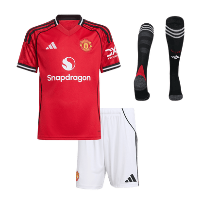 Dziecięcy Zestaw Domowa Man Utd (Koszulka + Spodenki + Skarpety) 2025/26