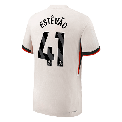 Męska Koszulka Wyjazdowa Chelsea ESTÊVÃO #41 Wersja Piłkarska 2025/26 - Slim Fit - Topowe Koszulki Pilkarskie Sklep Internetowy