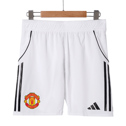 Męskie Spodenki Domowe Manchester United Wersja Piłkarska 25/26 - Topowe Koszulki Pilkarskie Sklep Internetowy