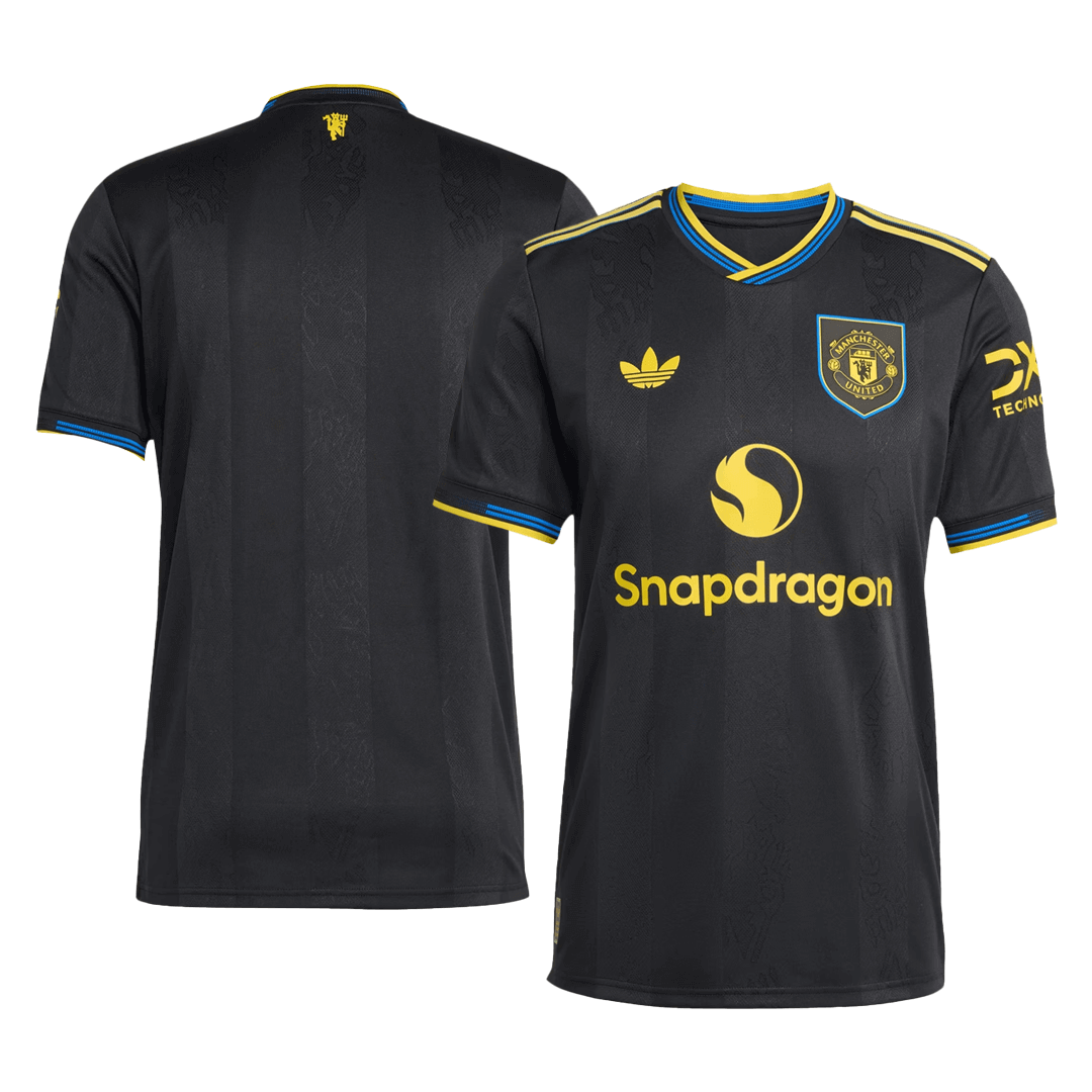 Męska Koszulka Trzecia Wyjazdowa Manchester United Wersja Piłkarska 2025/26 - Slim Fit
