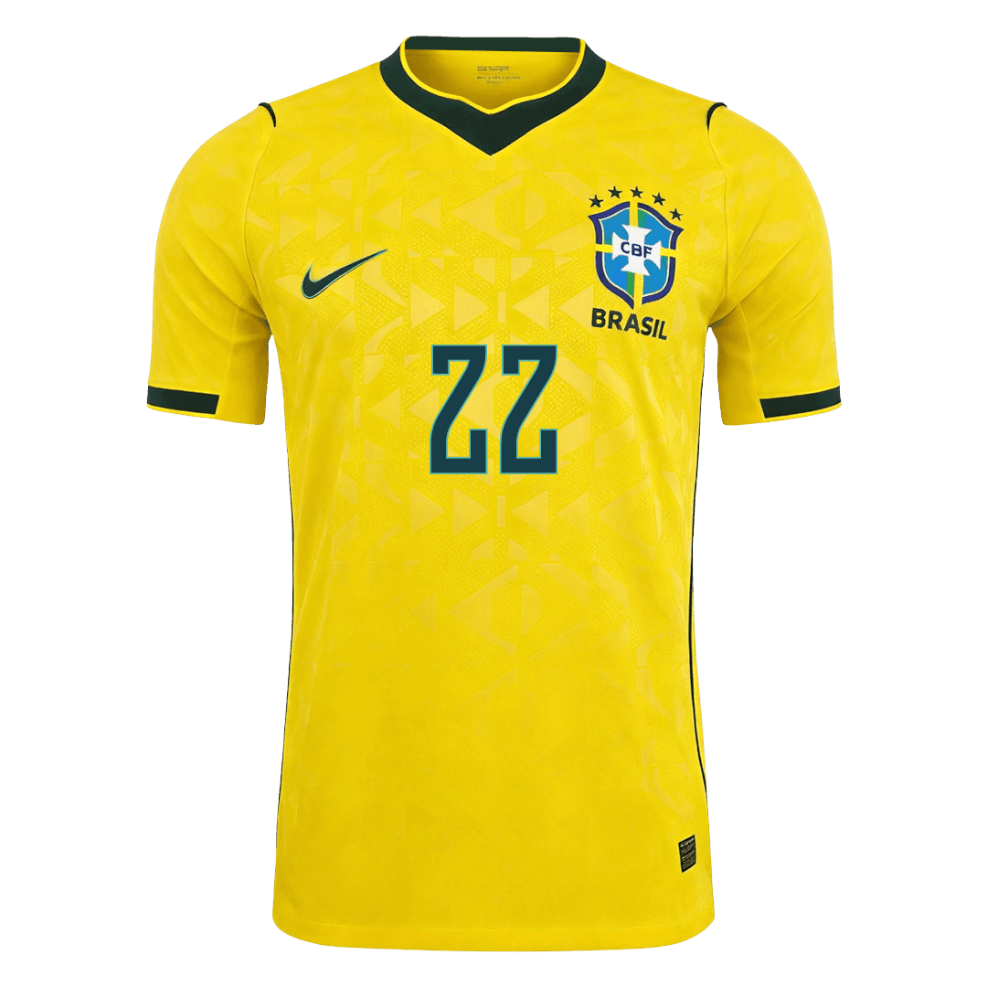 Męska koszulka Brazylii domowa JOÃO PEDRO #22 wersja zawodnicza - Mundial 2026