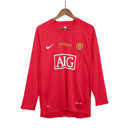 Retro RONALDO #7 2007/08 Męska Koszulka Domowa MU z Długim Rękawem - UCL Final - Topowe Koszulki Pilkarskie Sklep Internetowy