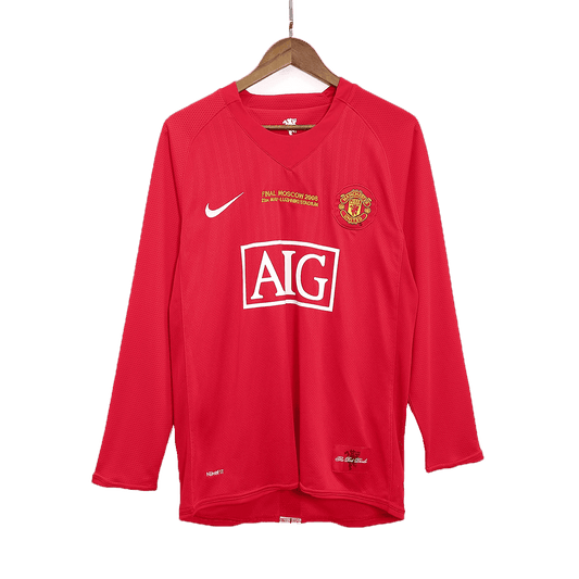 Retro RONALDO #7 2007/08 Męska Koszulka Domowa MU z Długim Rękawem - UCL Final - Topowe Koszulki Pilkarskie Sklep Internetowy