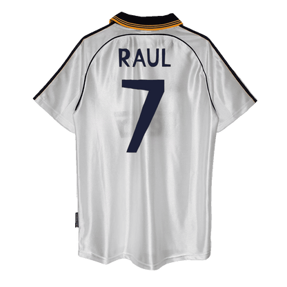 Męska Koszulka Retro Domowa Real Madrid RAUL #7 1999/00 - Topowe Koszulki Pilkarskie Sklep Internetowy