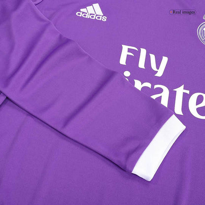 Męska Koszulka Retro Wyjazdowa Real Madrid BENZEMA #9 2016/17 z Długim Rękawem - Topowe Koszulki Pilkarskie Sklep Internetowy