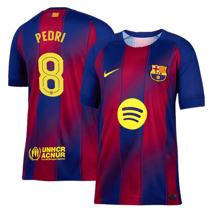 Męska Koszulka Domowa Barcelona PEDRI #8 2025/26 - UCL - Topowe Koszulki Pilkarskie Sklep Internetowy